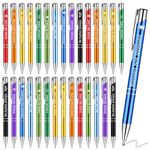 30 Pcs Christian Bible Ballpoint Pens Bible Verse Pen Motivational Quote Pens Coated Metal Encouraging Pen Christian Pen Funny Ballpoint Pastel Pen for Men Women School Office Supplies