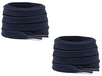 SHOESHINE Sport Shoelaces Flat Hollow Design casual shoe laces, Navy Blue -Sneaker Shoe Lace