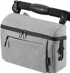 CitisKins Universal Baby Stroller Organizer Large Space with Insulated Cup Holder Detachable Diaper Bag Adjustable Shoulder Strap Fits All Strollers (grey)