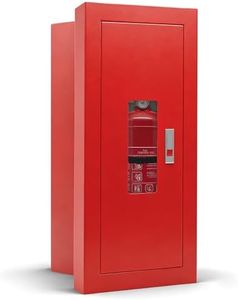 Tggkzxd Semi Recessed Fire Extinguisher Cabinet, Easy-Access Fire Extinguisher Box Wall Mount with Acrylic Window, for 2.5/5/10 lb Dry Chemical Fire-Extinguisher (Red)