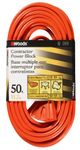 Woods 819 12/3 Outdoor Multi-Outlet Extension Cord, Orange, 50-Foot by Woods