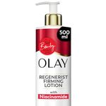 Olay Niacinamide Regenerist Body Lotion, 24HR Moisturising Cream for Full Body Skin Care, Defies Aging, with Niacinamide, Vitamin B5 B3, Glycerin, Smooth and Moisturised Skin, No Greasy Residue, 500ml