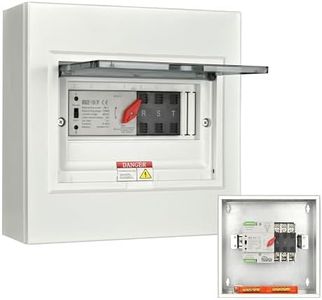 Automatic Transfer Switch, 100 Amp 3P Auto Transfer Switch for Home Generator, 120/240-Volt 24,000W Stronger Stability, for Outdoor and Indoor with Ground, General 60HZ (100A-3P)
