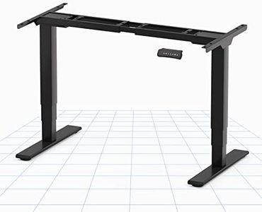 FLEXISPOT EC5B PRO Bureau Assis Debout Électrique à 3 Colonnes 2 Moteurs Cadre de Bureau Debout Réglable en Hauteur, Panneau de Contrôle de Mémoires, Charge 160kg,Noir