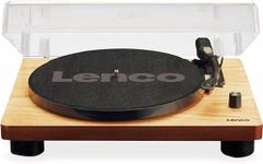 Lenco LS-50 Bluetooth Vinyl Record Player Turntable with Integrated Speaker | Preamp, 33, 45 and 78 RPM, Vinyl to MP3, Includes Extra Stylus Wood Brown Imported from EU