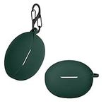 kwmobile Case Compatible with Huawei Freebuds 5i Case - Silicone Cover Holder for Earbuds - Dark Green