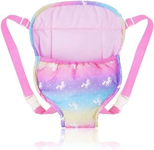 Aolso Porte bébé Poupée,Sac à Dos Porte-bébé Accessoire pour poupée pour Poupée de 14-18 Pouces-Rose (poupée Non Incluse)