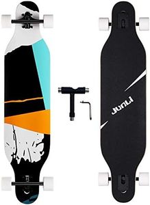 Junli 41 Inch Freeride Skateboard Longboard - Complete Skateboard Cruiser for Cruising, Carving, Free-Style and Downhill Grid