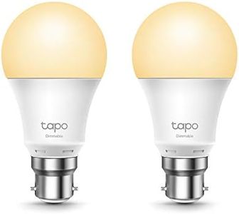 Tp-link tapo Dimmable Smart Wi-Fi Light Bulb, B22, 2-Pack