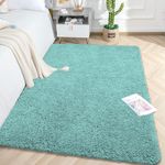 Luxe Home Carpet Super Soft Anti Slip Vegas Rugs for Bedroom, Livingroom (Aqua, 4x6 Feet)