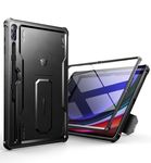 Dexnor for Samsung Galaxy Tab S10 Ultra/S9 Ultra/S8 Ultra Case, [Built in Screen Protector and Kickstand] Heavy Duty Military Grade Protection Shockproof Protective Cover - Black