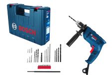 BOSCH GSB 600 Corded Electric Impact Drill With 100Pcs of Accessories Set, 600W, Chuck Capacity 13Mm,1.7Kg, 3000Rpm, Torque 1.4Nm,Variable Speed,Forward/Reverse Rotation, 1 Year Warranty from BOSCH