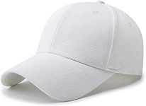 Baseball Cap Men Women Cotton Dad Hat Classic Adjustable Plain Golf Hat Low Profile Unisex, 1pack-white, 7 1/4-7 7/8