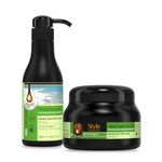 Style Aromatherapy Professional Total Scalp Care Shampoo and Hair Mask Combo | for Hair Loss Control & Hair Thinning | Anti Dandruff | SLS/SLES, Paraben free | 400 ml + 200 ml