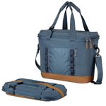 CleverMade Pacifica Collapsible Cooler Bag, 30 Can - Structured, Leakproof Coolers for Travel with Shoulder Strap & Bottle Opener - Soft-Sided, Insulated Camping Cooler: Ocean