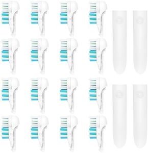 4/8/16 Pcs Electric Toothbrush Replacement Heads Sensitive Dual Clean Rotating Sets Fit for Braun Oral B Cross Action Power 4732 3733 4734 (16)