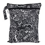 Bumkins Waterproof Wet Dry Bags for Baby, Travel, Swimsuit, Cloth Diapers, Pump Parts, Gym Clothes, Toiletries, Strap to Stroller, Zipper Reusable Bag, Packing Pouch
