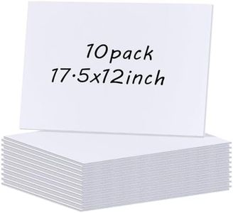 10 Pcs Poster Board Corrugated Plastic Sheets for Projects Art Crafts Blank Yard Signs Coroplast Sign Blank Board, IKAYAS 17.5 x 12 Inches White Blank Yard Signs Outdoor Corrugated Plastic Signs