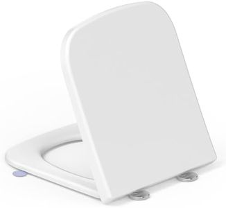 Abattant WC Forme carrée, YEAUPE PRO Cuvette Toilette avec Frein de Chute, Lunette WC Blanche, siège de toilette universel de forme carrée, testée jusqu'à 150kg,42,2 * 36,2 * 4,4CM