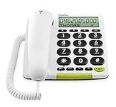 Doro PhoneEasy 312 Big Button Phone for Elderly, Corded Telephone, Living Aid, Hearing Aid Compatible, White