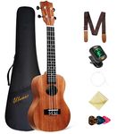 Ukulele Tenor 26 Inch Professional Mahogany Solid Top Ukelale for Beginners, Kids & Adults, All in One Bundle with Gig Bag, Digital Tuner, Replacing Strings, Picks, Yukelele Strap, Cloth