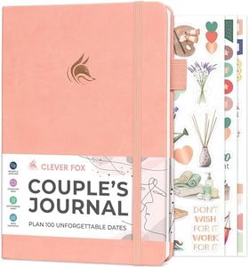 Clever Fox Couple’s Journal – Couples Date Night, Activity & Journaling Workbook – Relationship Book to Plan Dates & Fill Out Together – Engagement Gift Ideas – A5 Size (Peach Pink)