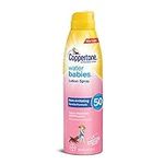 Coppertone Water Babies Sunscreen Lotion Spray SPF 50, Pediatrician Recommended Baby Sunscreen Spray, Water Resistant Sunscreen for Babies, 6 Oz Spray