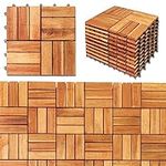 Solid Wood Interlocking Deck Tiles 