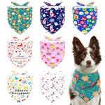 Pai Sence Christmas Dog Bandanas for Large Dog Breed Adjustable Size 33 Inch Holiday Dog Bandanas XXL Bib Triangle Scarf Christmas Costume Grooming L