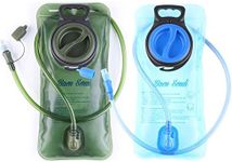 Baen Sendi Hydration Bladder 2 Liter/70 oz(2 Pack) - Water Bladder Pack of 2(1 Piece Blue+1 Piece ArmyGreen) - BPA Free Hydration Pack Replacement