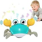 Crawling Crab Baby Toy,Infant Electronic Light Up Crab Crawling Toys with Music and Lights for Kids,Baby Interactive Toys,Electronic Pet Toys for Toddler Boys and Girls