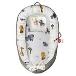 Cuddlez Baby Nest Pod for Newborn | Comfort for Babies with a Baby Lounger | Suitable for Babies 0-12 Months | Ideal Baby Essentials Gift | UK Brand (Grey Giraffe)