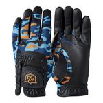 Wilson Staff Gold Glove, Fit-All JR Glove, One Size, For Adolescents, Left Hand, Blue/Orange, Microfibre synthetics, WGJA00915