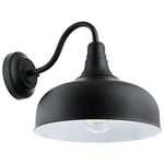 Sunlite 46067-SU 12" Wall Mounted Gooseneck Barn Fixture, Black
