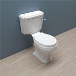 Bathroom Traditional Victorian Style Close Coupled Toilet Pan Soft Close Seat Cistern WC