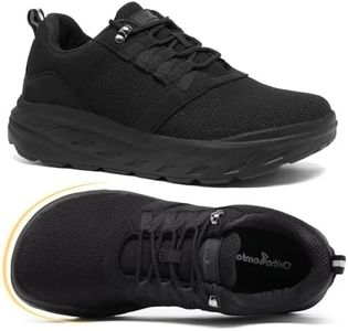 Men's Orthopedic Diabetic Wide Toe Box Walking Shoes: Soft Ergonomic Plantar Fassciitis Orthotic Athletic Sneakers, Comfortable Indoor Outdoor Standing Camping Driving Fashion Sneakers Black Size 9