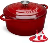 Overmont 5.5QT Enameled Cast Iron D