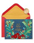 Papyrus Boxed Christmas Cards with Envelopes, Peace of the Season, Christmas Wreath (12-Count)