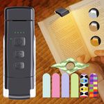 Reading Light, Portable Book Light for Reading in Bed, 3 Colors and 5 Brightness Levels Dimmable Eye Care, Reading Lamp Clip on with 30/60 Minute Timer for Kids and Night Readers