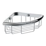 hansgrohe Corner Shower Basket 9-inch Corner Basket in Chrome, 41710000