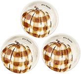 Mud Pie Harvest Dipping Dish Set, Buffalo Check, 4" Dia