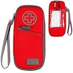 USA Gear Epipen Case Medical Bag - Medication Organizer Travel Bag, Insulated Bag with Emergency Card and Wrist Strap Compatible with Epipens, Insulin Needles, Inhaler, Ice Packs. Syringes and More