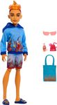 Monster High Scare-adise Island Heath Burns Doll with Flame Hoodie, Swim Trunks and Beach Accessories Like Sunglasses