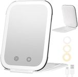 FUNTOUCH 2000mAh Rechargeable Travel Makeup Mirror with Lights