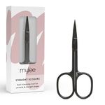 Mylee Straight Edge Nail Scissors – Professional, Sleek, Matte Black, Stainless Steel, Salon-Quality Nail Scissors for Precision Trimming of Nail Edges and Creating Straighter Shapes