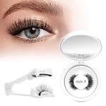 Higu clace Magnetic Eyelashes Natural Look, Reusable Magnetic Lashes with Applicator, Magnetic Eyelashes Soft Magnetic Eyelashes without Eyeliner, Easy to Wear and Remove (XJ Style A)