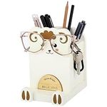 BELLE VOUS Wooden Sheep Pen Holder - Novelty Pen Pot & Phone Stand for Office Stationery & Desk Supplies