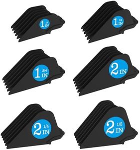 Clipper Guards for Wahl 10 12 14 16 18 20 Hair Clipper Guards 6pcs Extra Long Clipper Guard Attachments 2.5 Inch Clipper Guides Multiple Sizes Universal 2.5", 2.25", 2", 1.75", 1.5", 1.25" (Black)