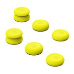 Skull & Co. Skin, CQC and FPS Thumb Grip Set Joystick Cap Analog Stick Cap for Steam Deck/Steam Deck OLED and ROG Ally/ROG Ally X - Neon Yellow, 3 Pairs(6pcs)