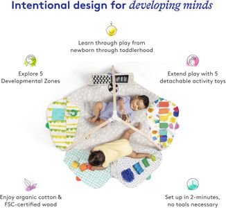 LOVEVERY Play Gym – Baby Activity Mat with Developmental Toys